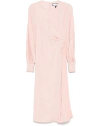 Nissa - Pleat-Detail Midi Dress - Lyst