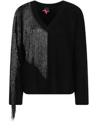 Pinko - Pull À Col Roulé Et Détails Frangés - Lyst