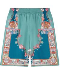 Versace - Shorts Mit Coral Theater-Print - Lyst