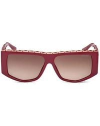 Guess - Logo-Plaque Geometric-Frame Sunglasses - Lyst