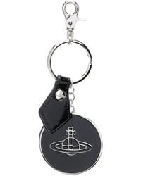 Vivienne Westwood - Orb Logo-Plaque Patent-Leather Keyring - Lyst