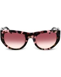 DKNY - Tortoiseshell-Effect Cat-Eye Frame Sunglasses - Lyst