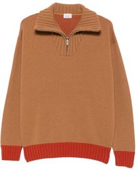 GALLIA - Gerippter Pullover Mit Viertelreißverschluss - Lyst