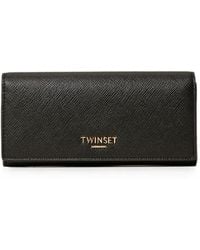Twinset - Wallet With Flap And Logo - Lyst