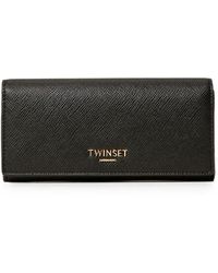 Twinset - Wallet With Flap And Logo - Lyst