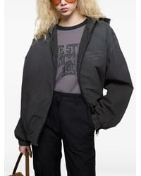 Acne Studios - Logo-Print Zip-Up Hoodie - Lyst