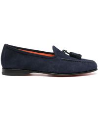Santoni - Tassel-Detail Suede Loafers - Lyst