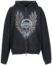 JUN/NAKAYAMA - Feather-Print Zip-Up Hoodie - Lyst