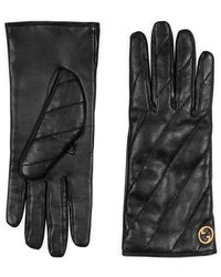 Gucci - Blondie Leather Gloves - Lyst