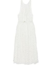 Nissa - Pleated Polka-Dot Midi Dress - Lyst