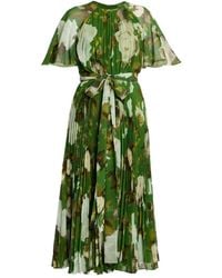 Erdem - Midikleid Mit Blumen-Print - Lyst