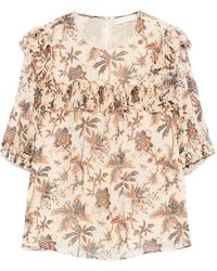 Ulla Johnson - Jodie Ruffled Floral Blouse - Lyst