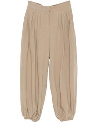 Source Unknown - Ruched-Details Tapered Trousers - Lyst
