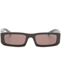 Prada - Lunettes De Soleil Rectangulaires À Logo - Lyst