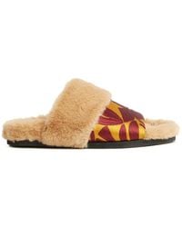 La DoubleJ - Patterned Winter Slides - Lyst