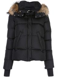 Sam. Doudoune à bordures en fourrure - Noir