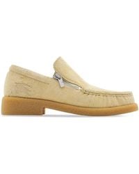 Burberry - Chance Suede Loafers - Lyst