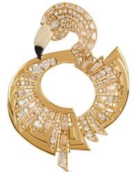 Balmain - Flamingo Crystal-Embellished Brooch - Lyst