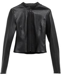 Gucci - Bomber Leather Jacket Oversized - Lyst