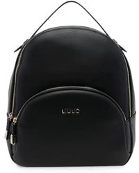 Liu Jo - Grained Logo-Plaque Backpack - Lyst