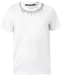 KARL LAGERFELD - Crystal-Embellished T-Shirt - Lyst