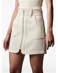 Hevron - Nora Zip-Up Patch-Pocket Mini Skirt - Lyst