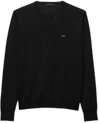 Prada - Embroidered Long-Sleeves Wool Sweater - Lyst