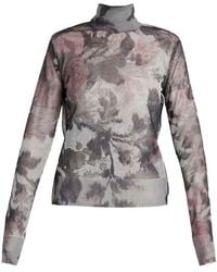 Erdem - Floral-Print Jacquard Turtleneck Sweater - Lyst