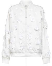P.A.R.O.S.H. - Veste Bomber Zippée À Appliques Fleurs - Lyst