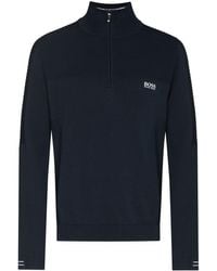 boss half zip sweatshirt