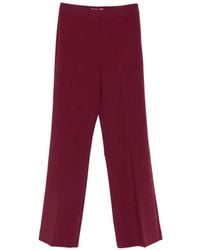 Twinset - Pressed-Crease Wide-Leg Trousers - Lyst