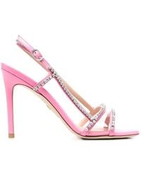 Stuart Weitzman - Mondrian Glam Crystal-Embellished 100Mm Sandals - Lyst