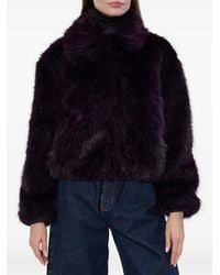 Kate Spade - Veste À Col En Fourrure Artificielle - Lyst