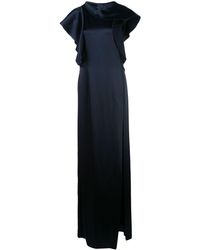Oscar de la Renta Avondjurk Met Zijsplit - Blauw