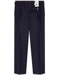 Fursac - Pinstripe-Pattern Pleated Trousers - Lyst