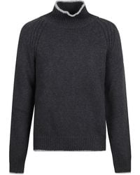 Moncler - Jersey De Canalé Con Cuello Alto - Lyst