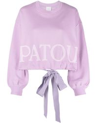 Patou - Cropped Logo-print Sweatshirt - Lyst