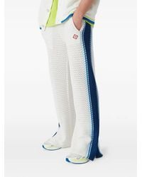 CASABLANCA - Side-Stripe Knitted Trousers - Lyst