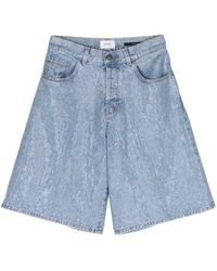 Haikure - Becky Jeans-Shorts mit Kristallen - Lyst