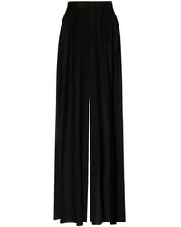 Dolce & Gabbana - Silk Trousers - Lyst