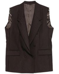 MARSĒM - Pinstripe Double-Breasted Gilet - Lyst