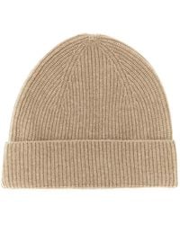 Ballantyne - Ribbed Cashmere Beanie Hat - Lyst