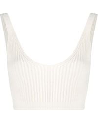Cashmere In Love - Ribbed Knit Cropped Vest - Lyst