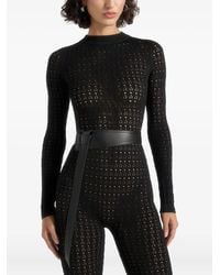 Manière De Voir - Tiana Pointelle-Knit Long-Sleeve Jumpsuit - Lyst