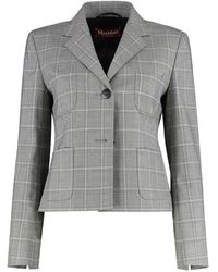 Max Mara - Chaqueta A Cuadros Con Botones - Lyst