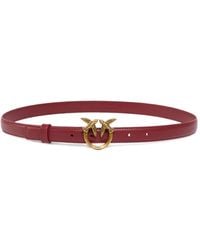 Pinko - Love Birds Thin Leather Belt - Lyst
