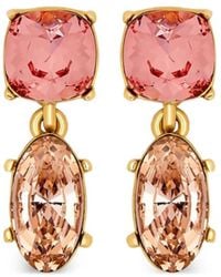 Oscar de la Renta - Crystal-Embellished Drop Earrings - Lyst