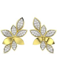 Marchesa - 18kt Yellow Gold Wild Flower Diamond Earrings - Lyst