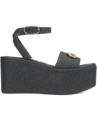 Sergio Rossi - Logo-Plaque Platform Sandals - Lyst