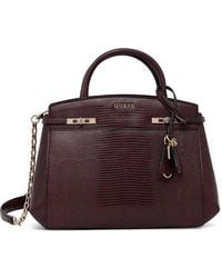 Guess - Melinda Lizard-Effect Tote Bag - Lyst